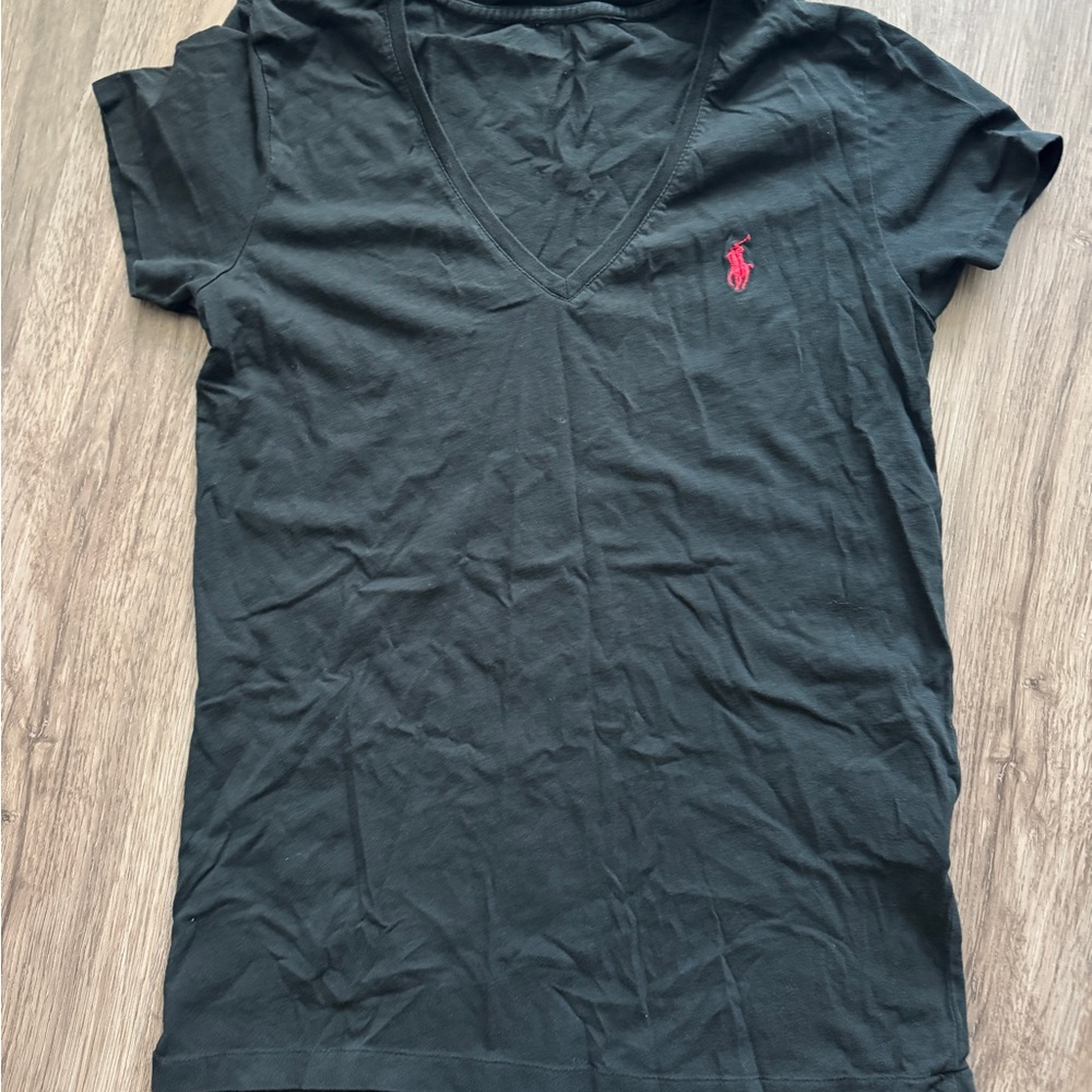 Polo Black V-Neck T-Shirt